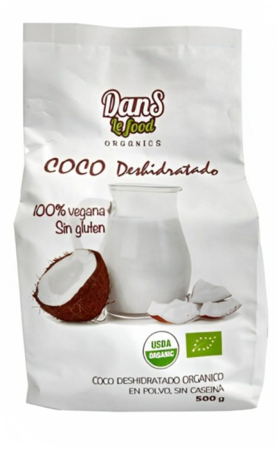 Leche de coco en polvo orgánica danslefood 500g
