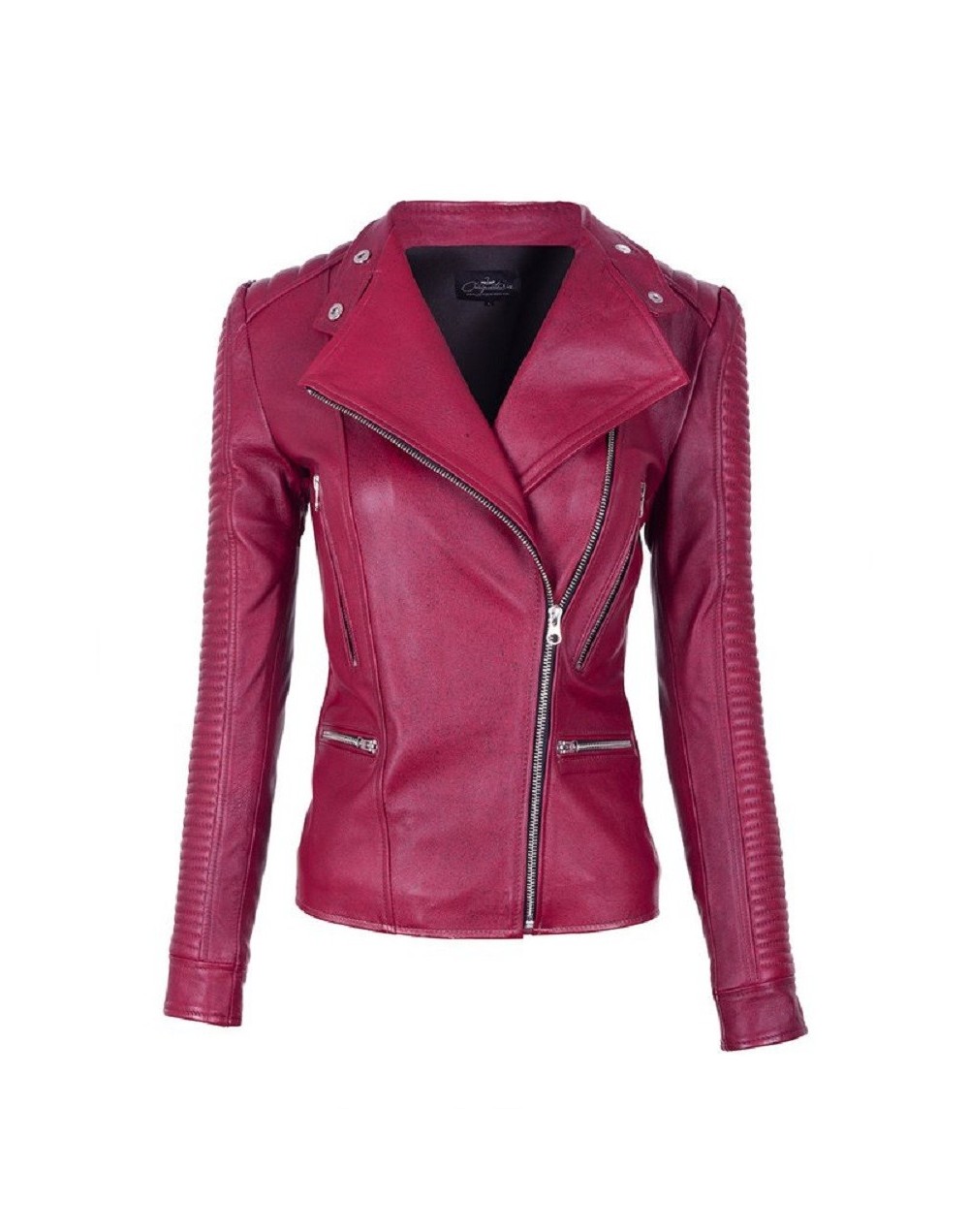 Chaqueta en cuero lchlw15 vinotinto la chaqueteria 