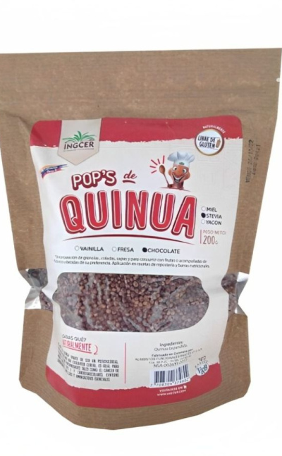 Quinua chocolate pops stevia 200g ingcer