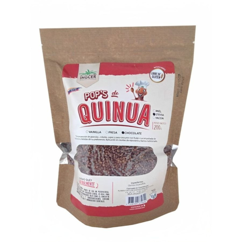 Quinua chocolate pops stevia 200g ingcer