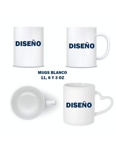 Personalización de mugs blancos