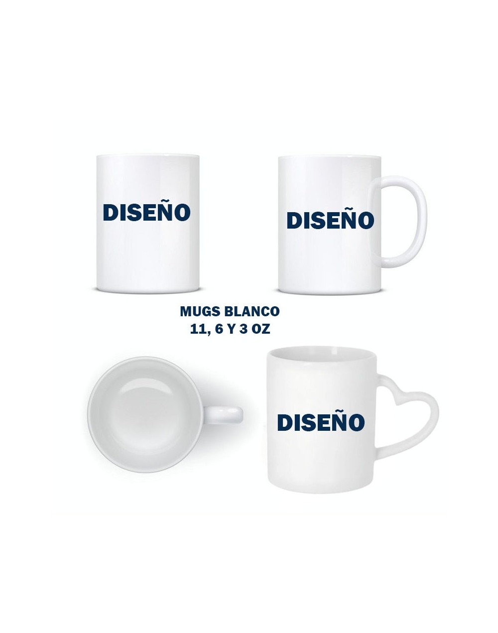 Personalización de mugs blancos