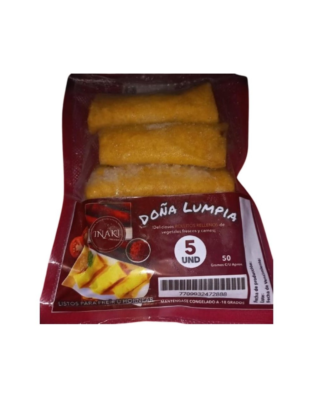  Lumpia precocida por 5 unidades Doña Lumpia