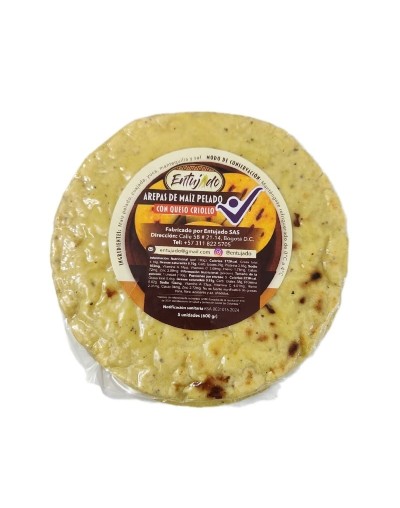 Arepas de maíz pelado veganas