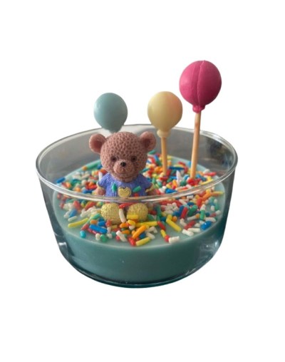 OSO CON GLOBOS DE CUMPLEAÑOS CON AROMA 