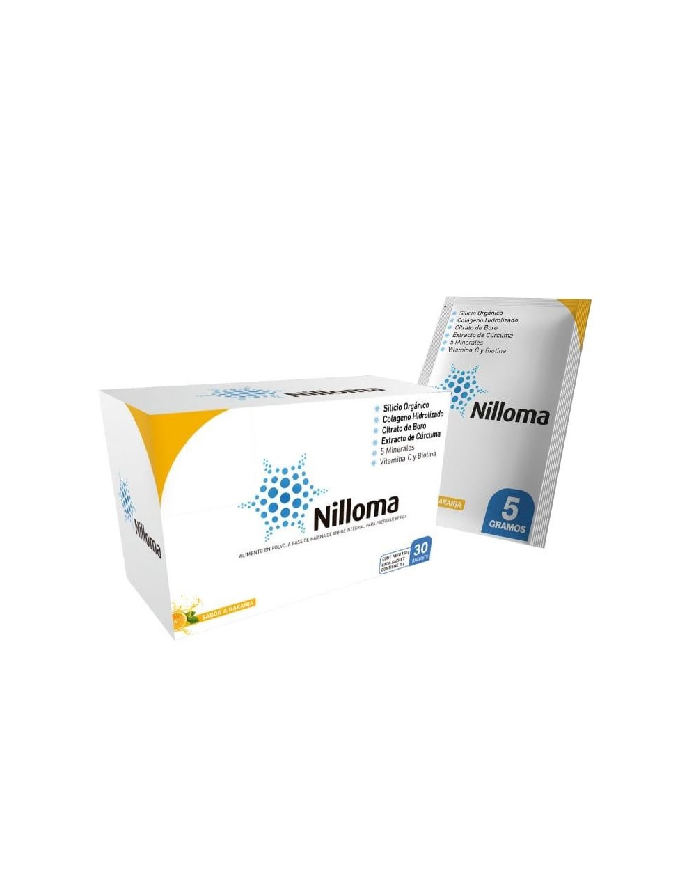 Nilloma Silicio Orgánico x 30 sobres Sabor Naranja