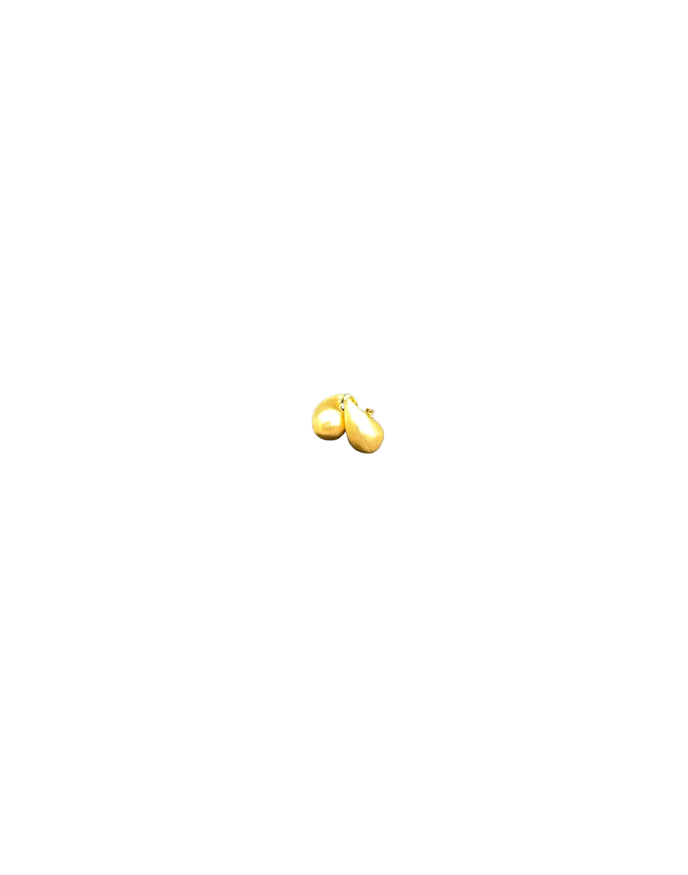 Aretes de gota doradas opacas