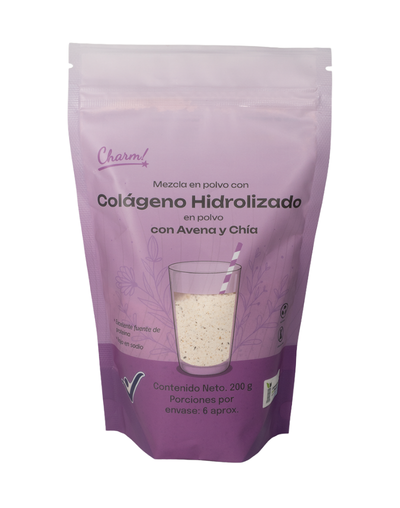 Charm! Colágeno Hidrolizado (Péptidos) con Avena y Chía X 200 gr