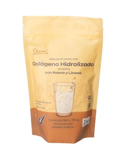Charm! Colágeno Hidrolizado (Péptidos) con Avena y Linaza X 200 gr