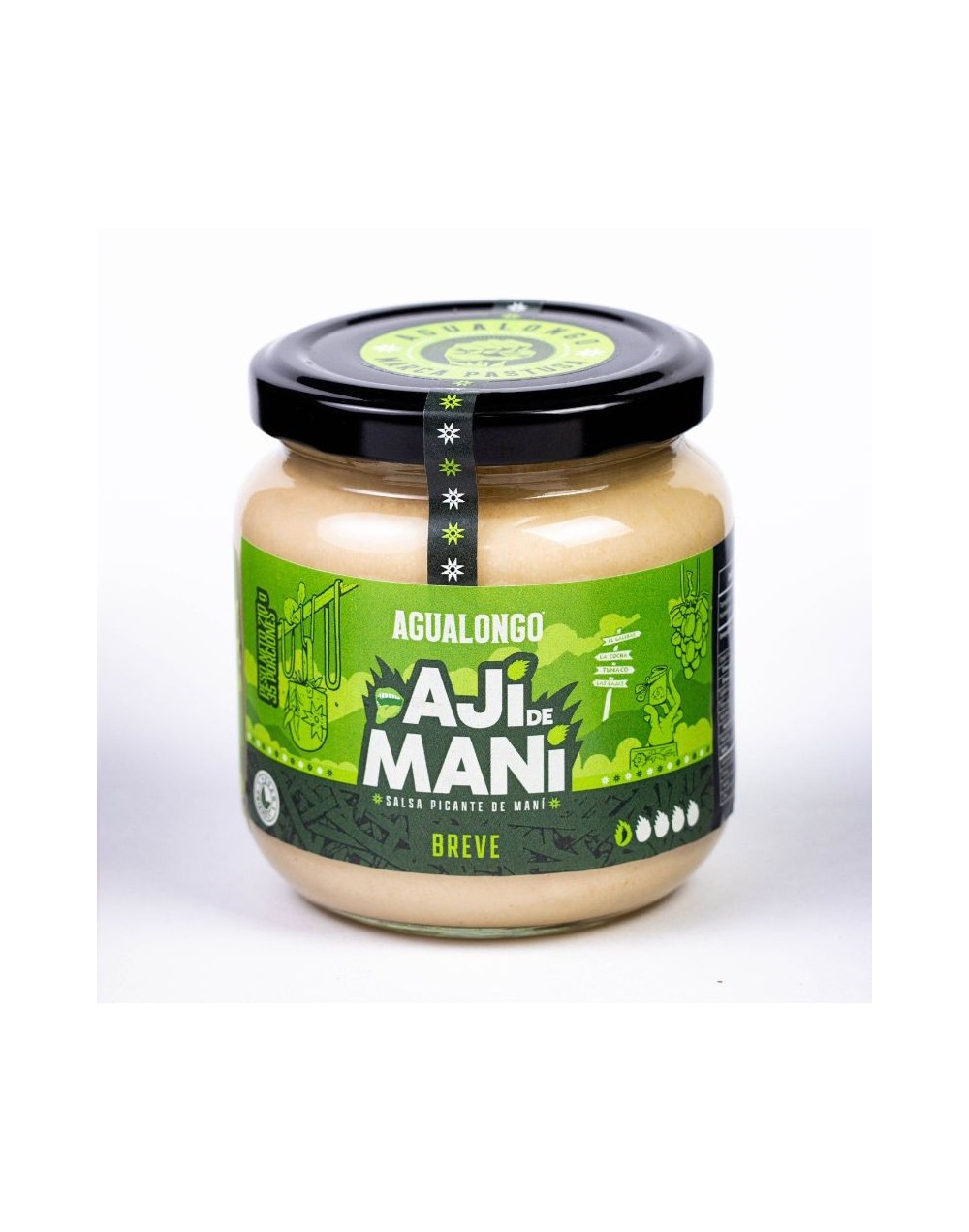 Ají de Maní Gourmet Picante Bajo 210g | Agualongo