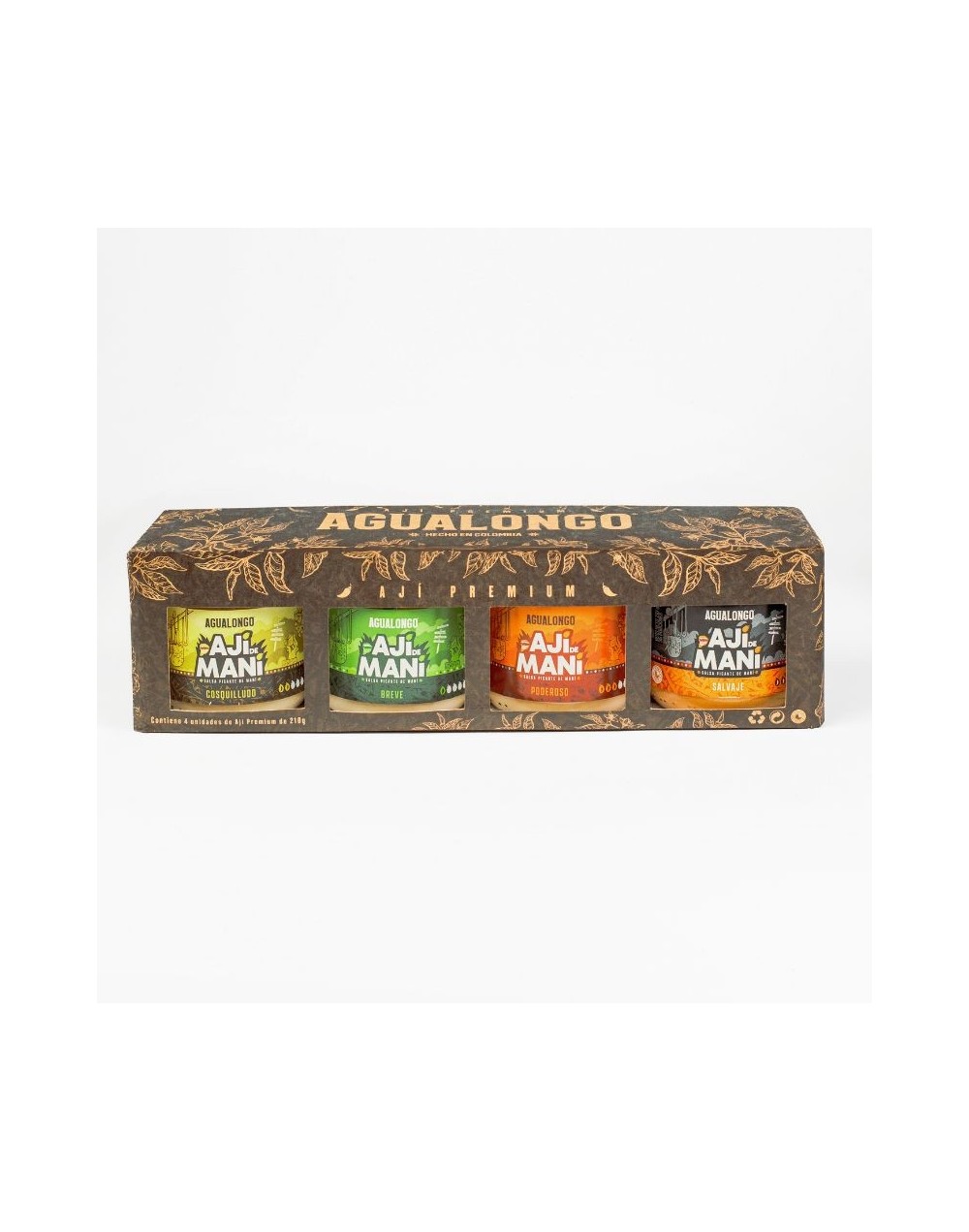 Kit Ají de Maní y Ají de Frutas 4x210g | Agualongo Gourmet