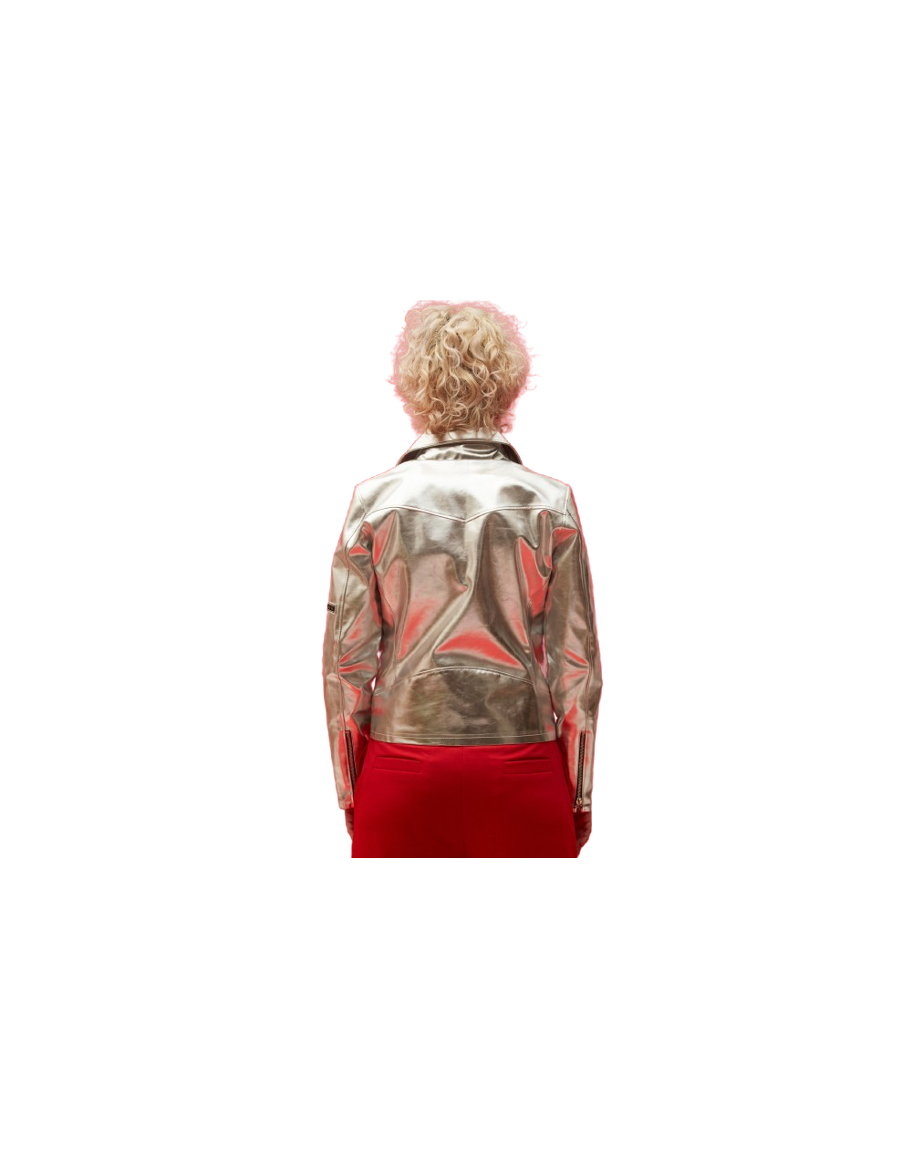 Silver Vegan Biker Jacket