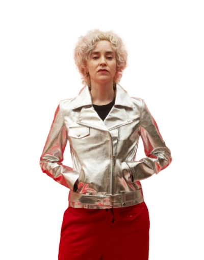 Silver Vegan Biker Jacket