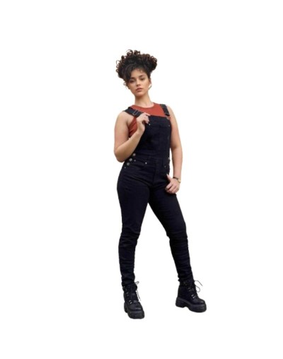 Overol Licrado Mujer en Jean - Negro  Ocaso Jeans