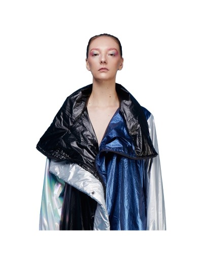 Metallic Blue Sky Overcoat