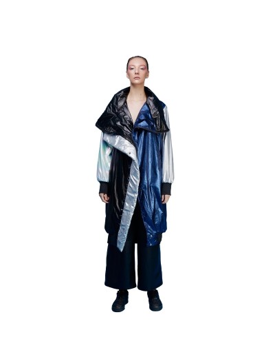 Metallic Blue Sky Overcoat