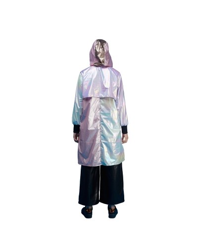 Metallic Pink Hood Raincoat 