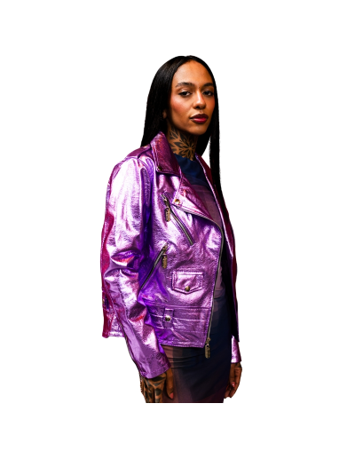 Biker Jacket Chamarra Metalizada