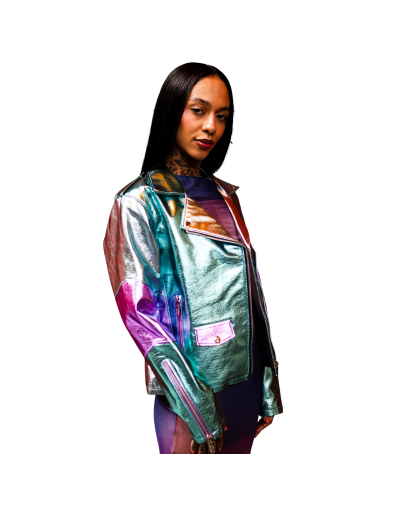 Biker Jacket Chamarra Metalizada