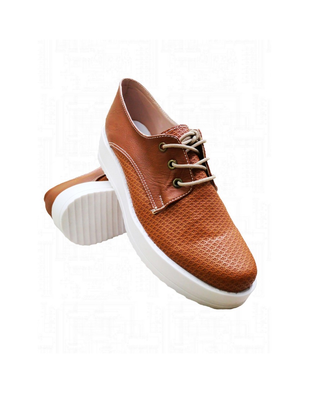 Zapatos mujer  Bolicheros para mujer en color miel con suela alta