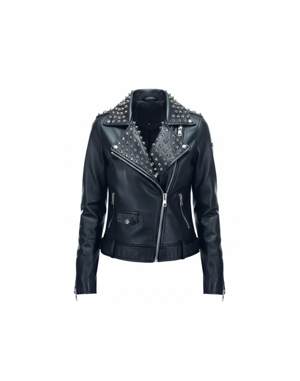 Biker Jacket con taches Chamarra 