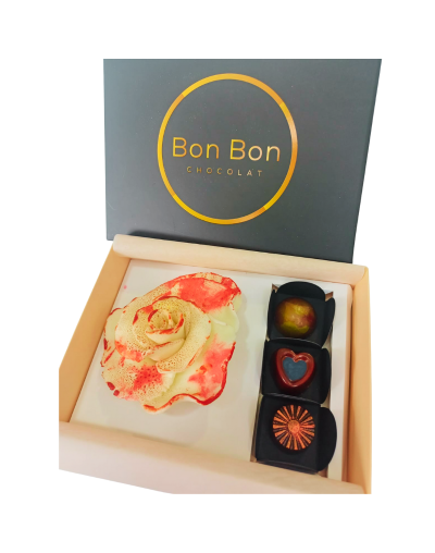 Caja de bombones Encanto Floral en Chocolate