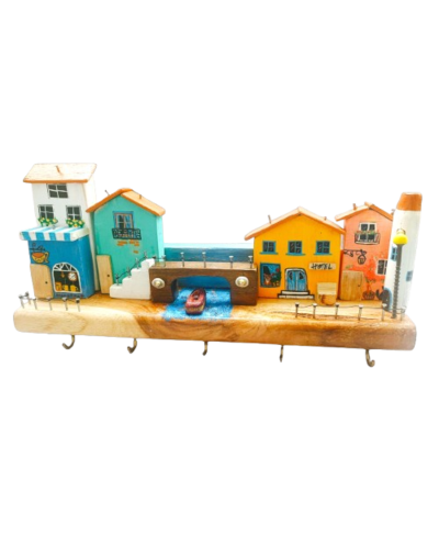 Porta-Llaves "Pueblito Marino" (Múltiples Casitas)