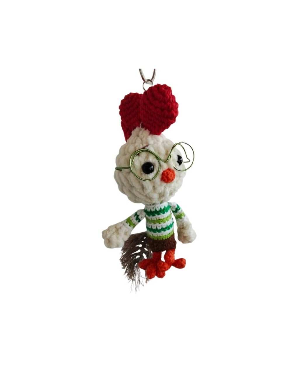  Llavero Amigurumi del Chicken Little Primavera Rosa Artesanías