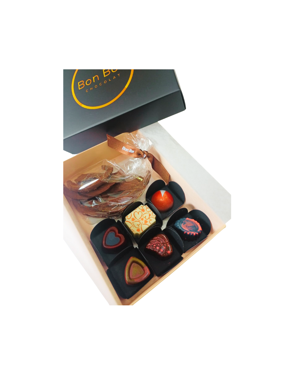 Caja de Bombones Cacao Citrico en Chocolate