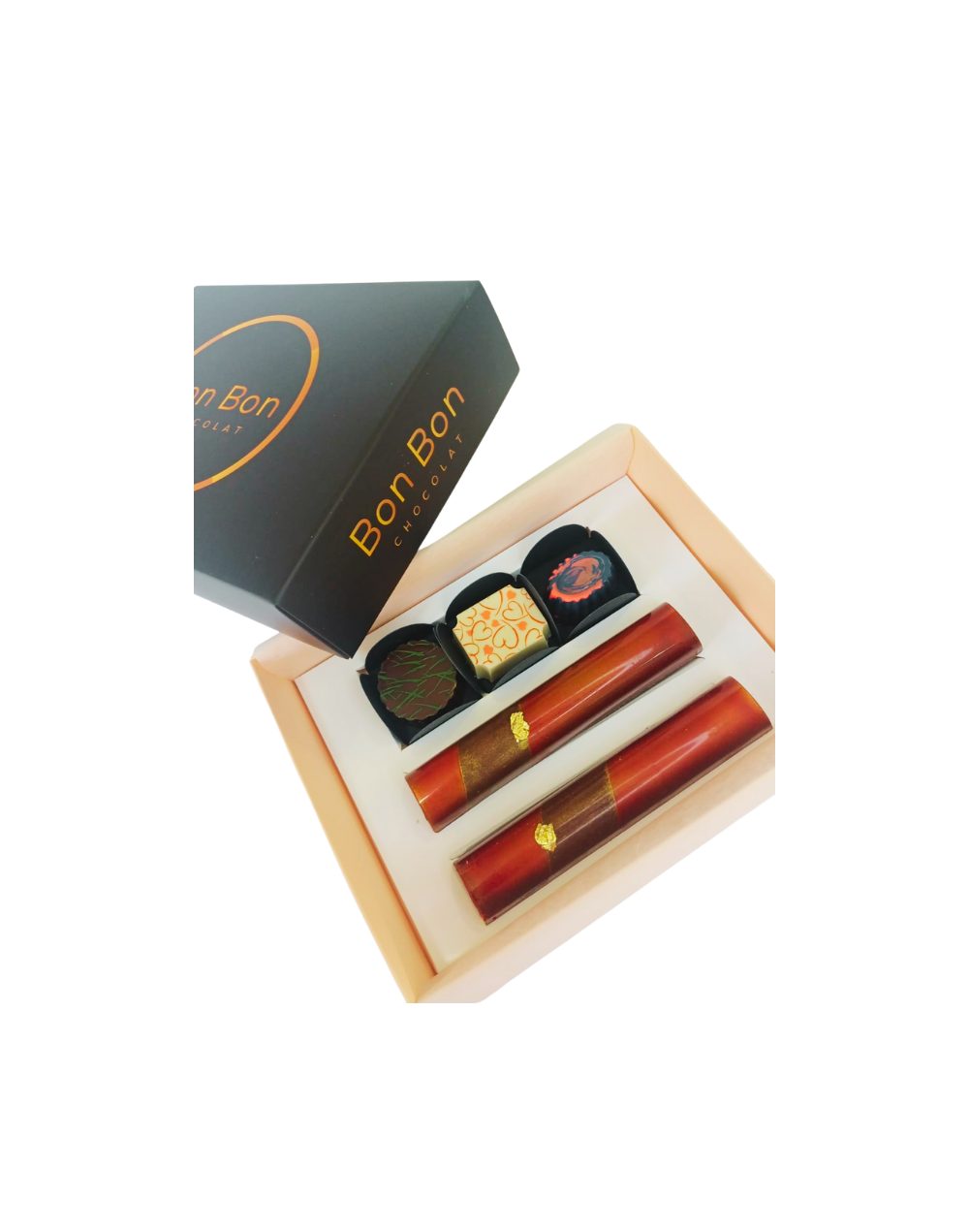 Caja de bombones Expreso de Praline en Chocolate