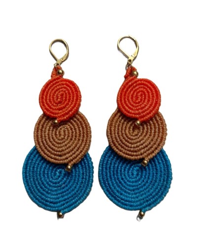 Aretes Trilogía Espiral Macram