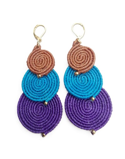 Aretes Trilogía Espiral Macram