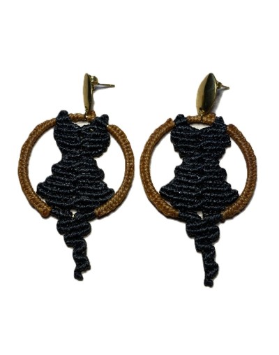 Aretes Silueta de Gato