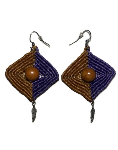 Aretes Rombo Cruzado