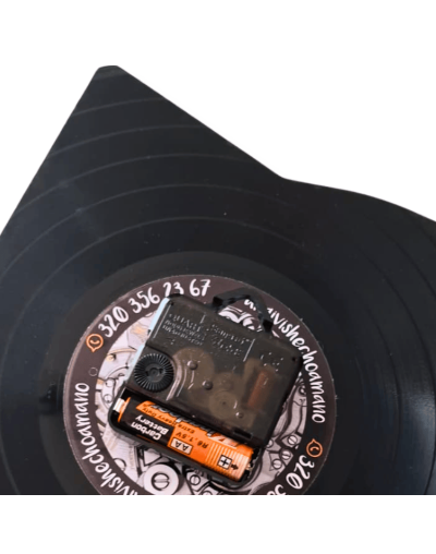 Reloj en vinilo pintado a mano El Principito y ballena jorobada