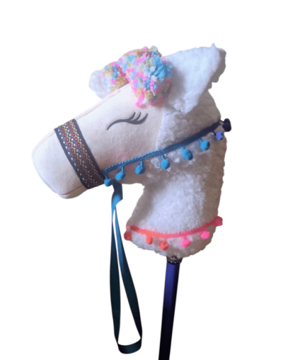 Caballito de palo - unicornio , llama y caballo