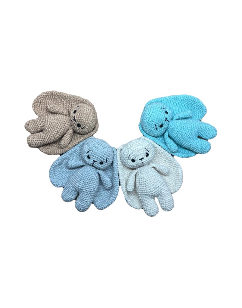 Conejos Amigurumi Tejidos a Mano | Conejos de Orejas Largas Artesanales