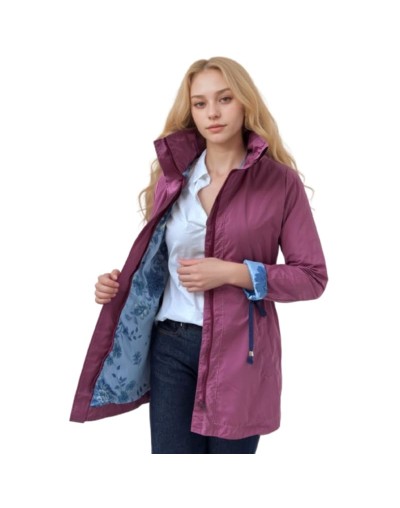 A Parka Rosa Intenso Estampada