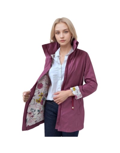 A Parka Rosa Intenso Estampada