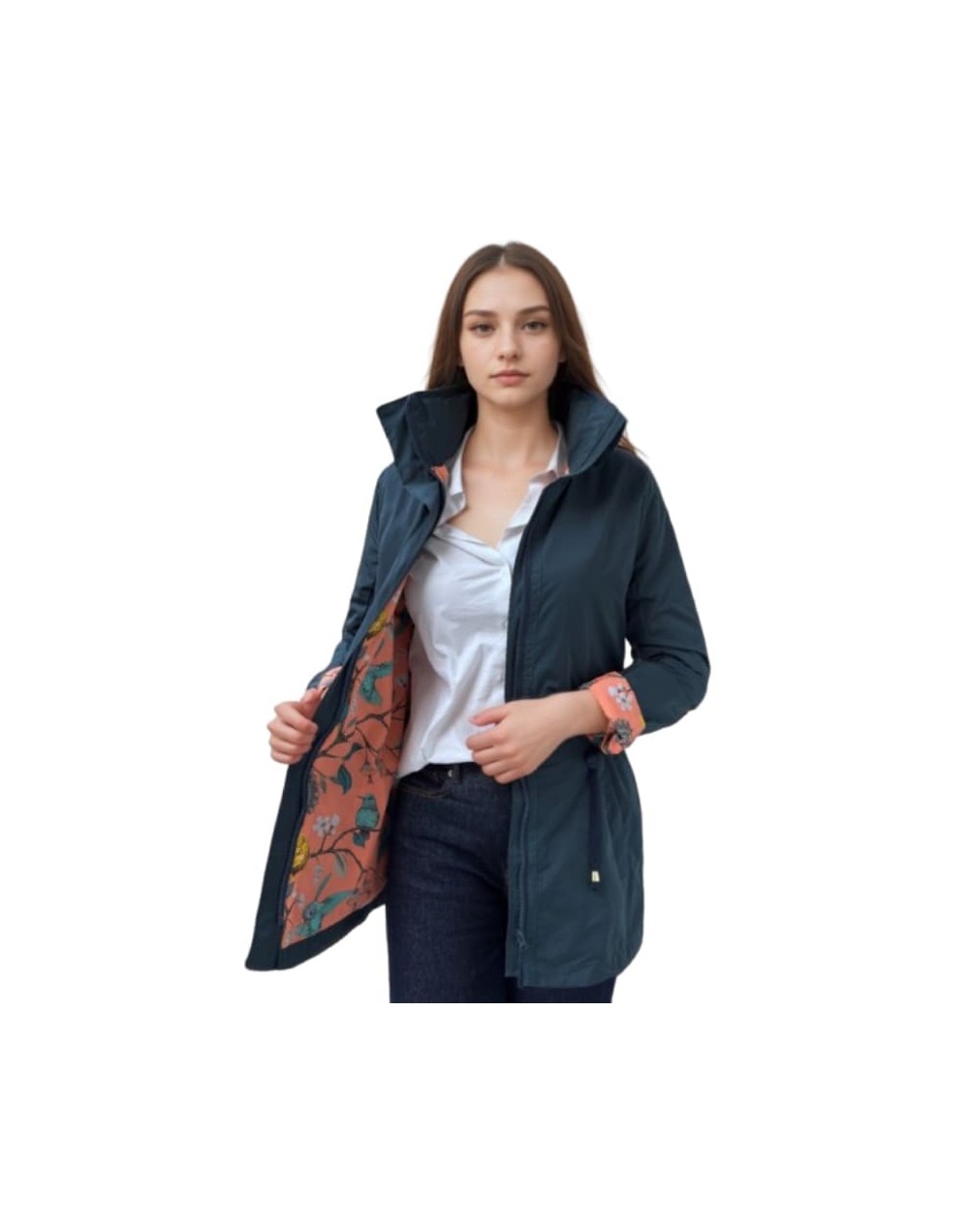 A Parka Verde Gris Estampada