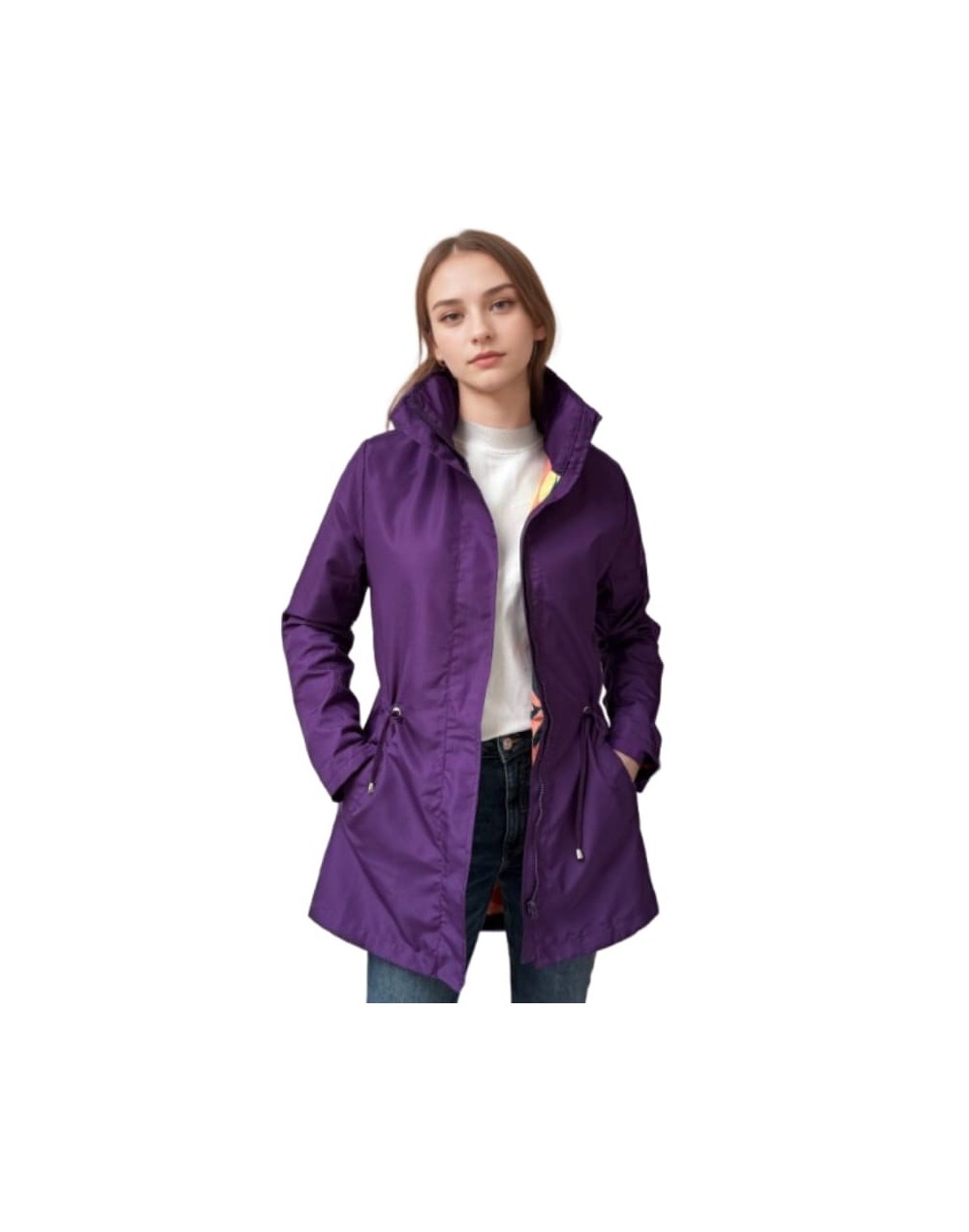 A Parka Morado Estampada