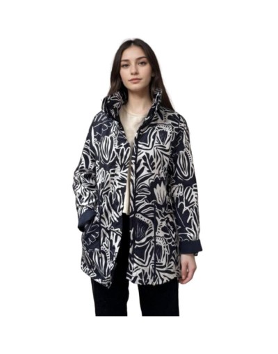 A Estampada Azul con Blanco