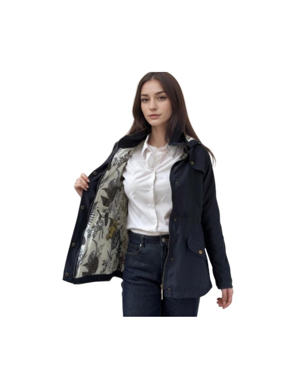 A Cola de Pato Azul Noche Estampada