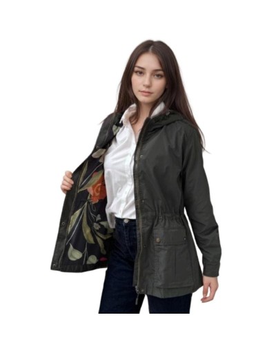 A Cazadora Verde Oliva Militar Estampada