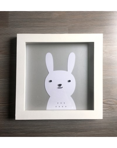 Cuadro decorativo conejo niño