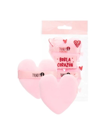 borlas para polvo corazon trendy x2