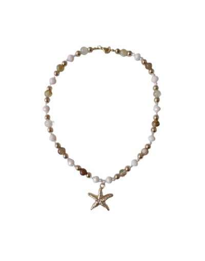 Collar estrella de mar beige