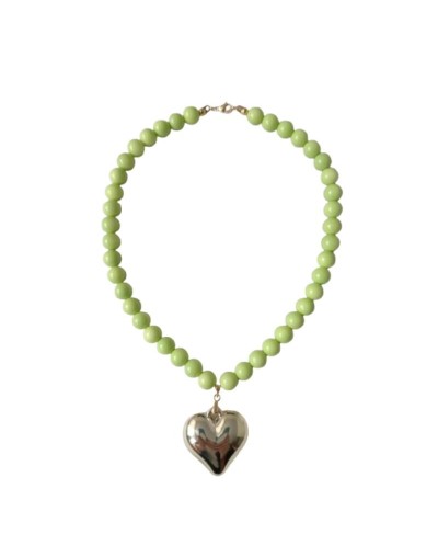 Collar corazón verde