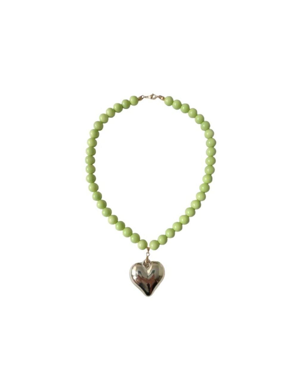 Collar corazón verde