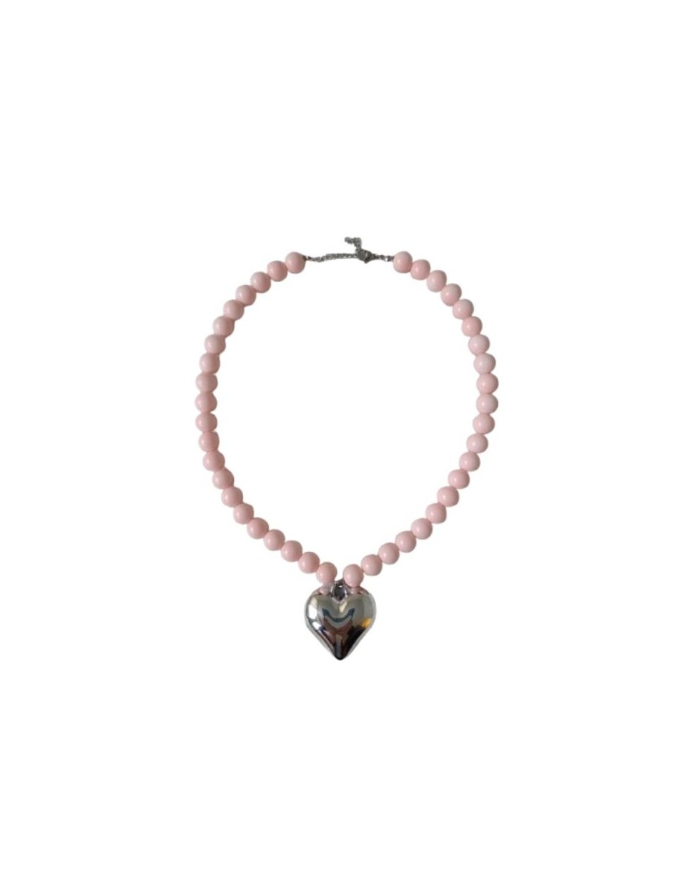 Collar corazón rosa
